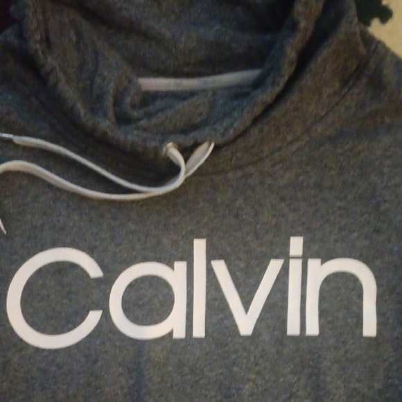🤠Calvin Klein Gray Cowl Neck Sweatshirt Size Large - Picture 2 of 7